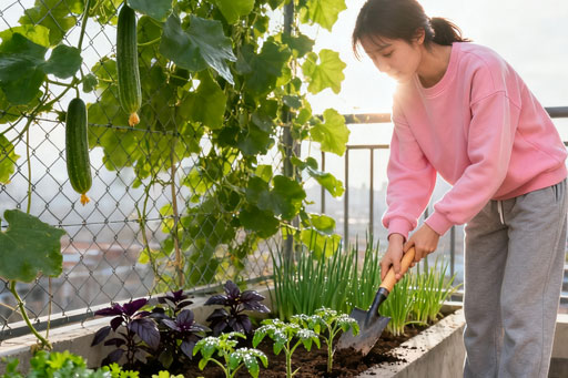 花浓日记-阳台种菜-香葱